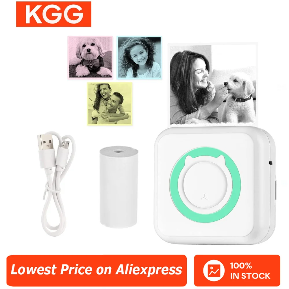 Kieszonkowa drukarka termiczna Bluetooth z 1 rolką 🖨️